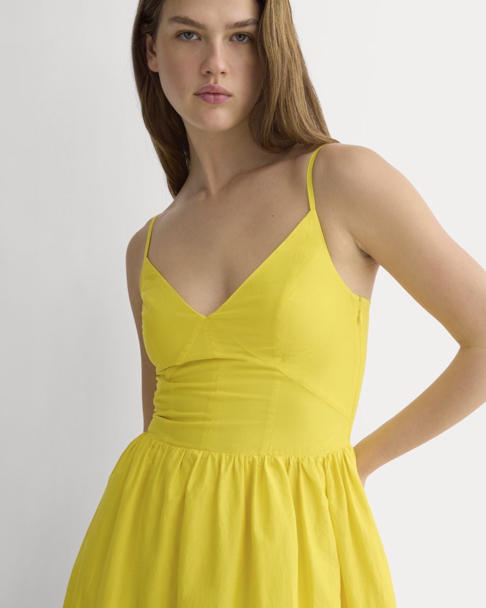 Midi Dress in Cotton Silk Voile | Passion Fruit - Image 3