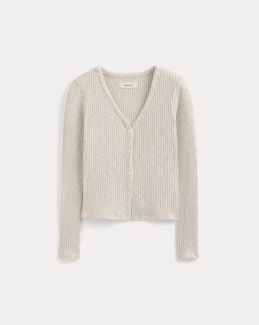 Alternative view of The Cozy Rib Cardigan | Peyote / Bone