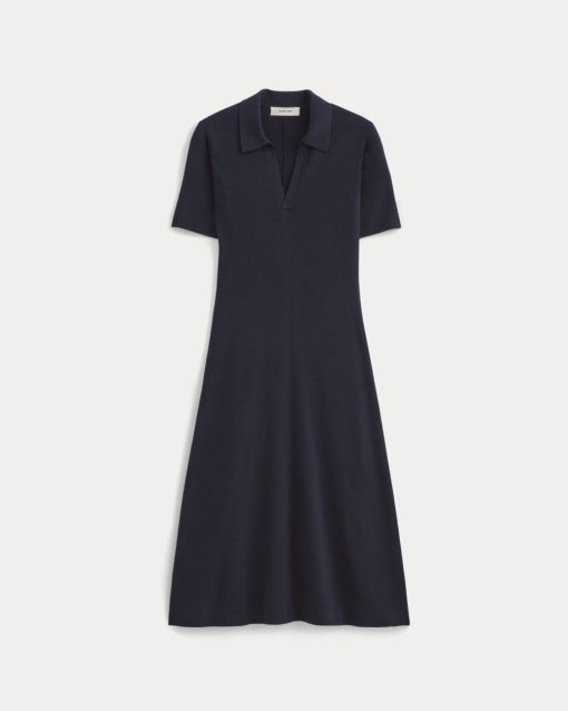 Alternative view of The Knit Polo Dress | Navy