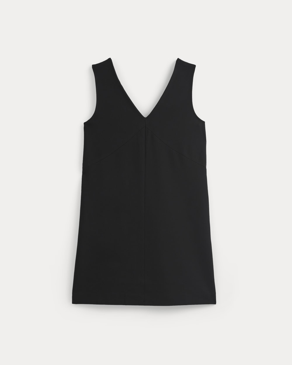 Ponte V-Neck Mini Dress | Black - Image 2
