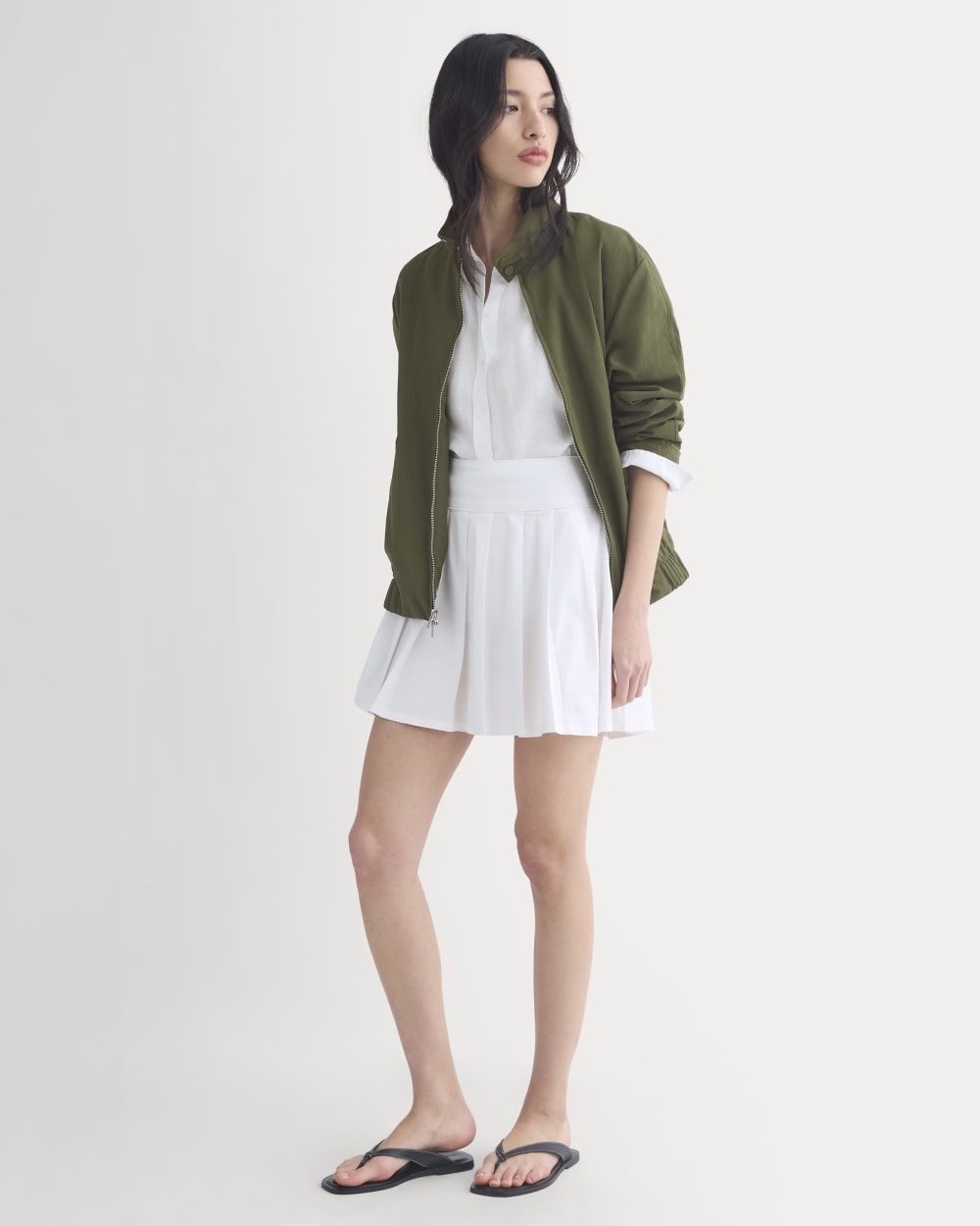Utility Pleated Mini Skirt | White - Image 4