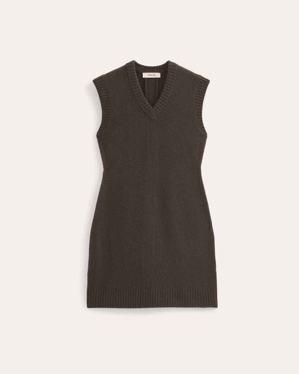 Sweater Mini Dress in Luxe Merino | Coffee Bean - Image 2