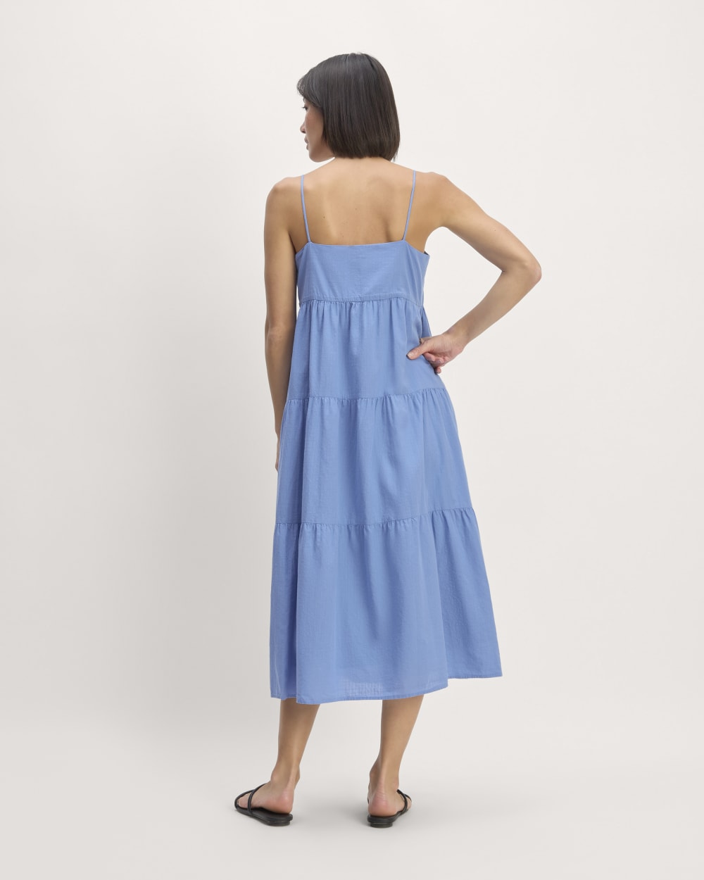 The Gauze Tiered Dress | Blue Opal - Image 6