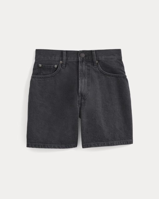 Alternative view of Way-High® A-Line Denim Short | Washed Black