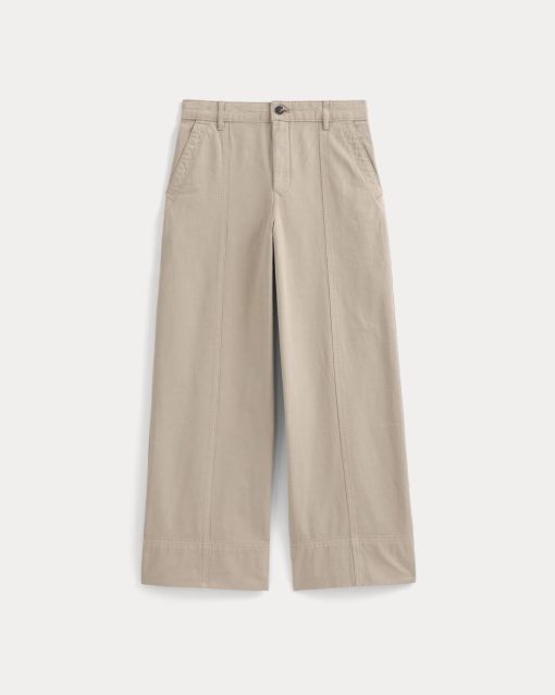 Alternative view of Seamed Wide-Leg Pant | Trench Coat Khaki