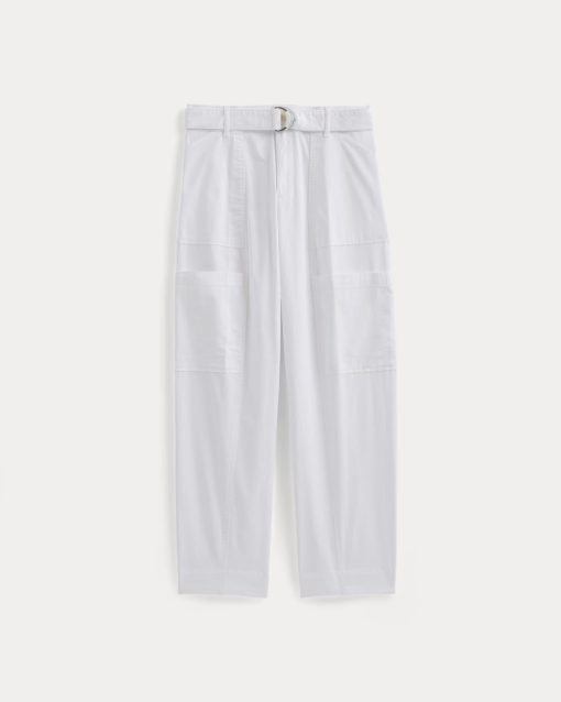Alternative view of Utility Straight-Leg Cargo Pant | White