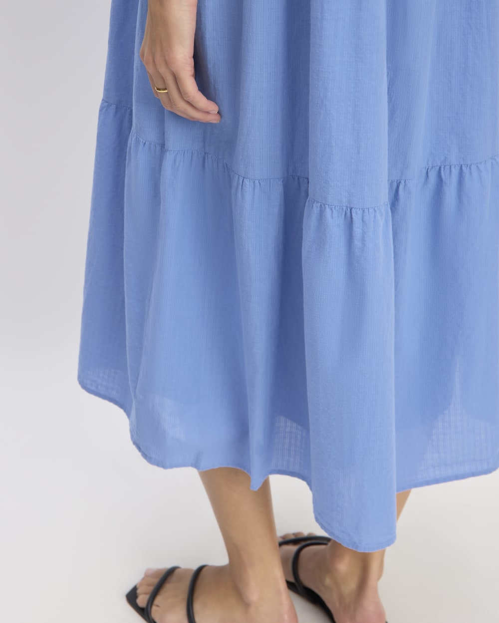 The Gauze Tiered Dress | Blue Opal - Image 5