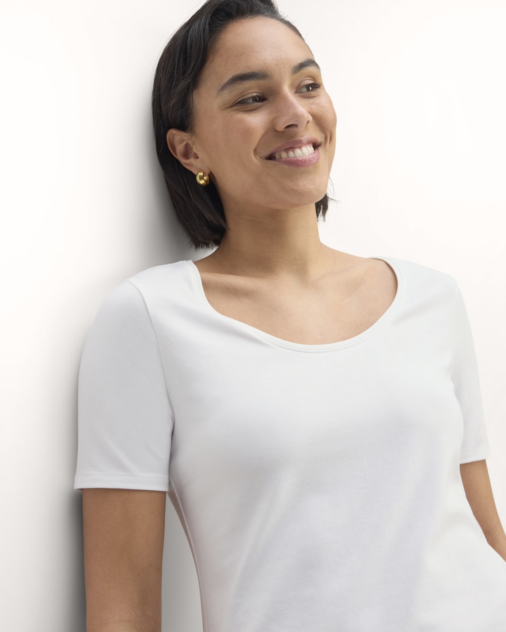 The Form Scoop-Neck Tee | White - Image 3