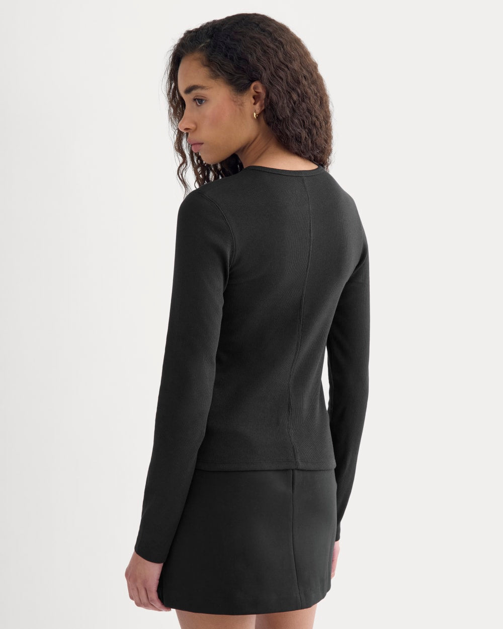 Luxe Rib Button-Up Top | Black - Image 5