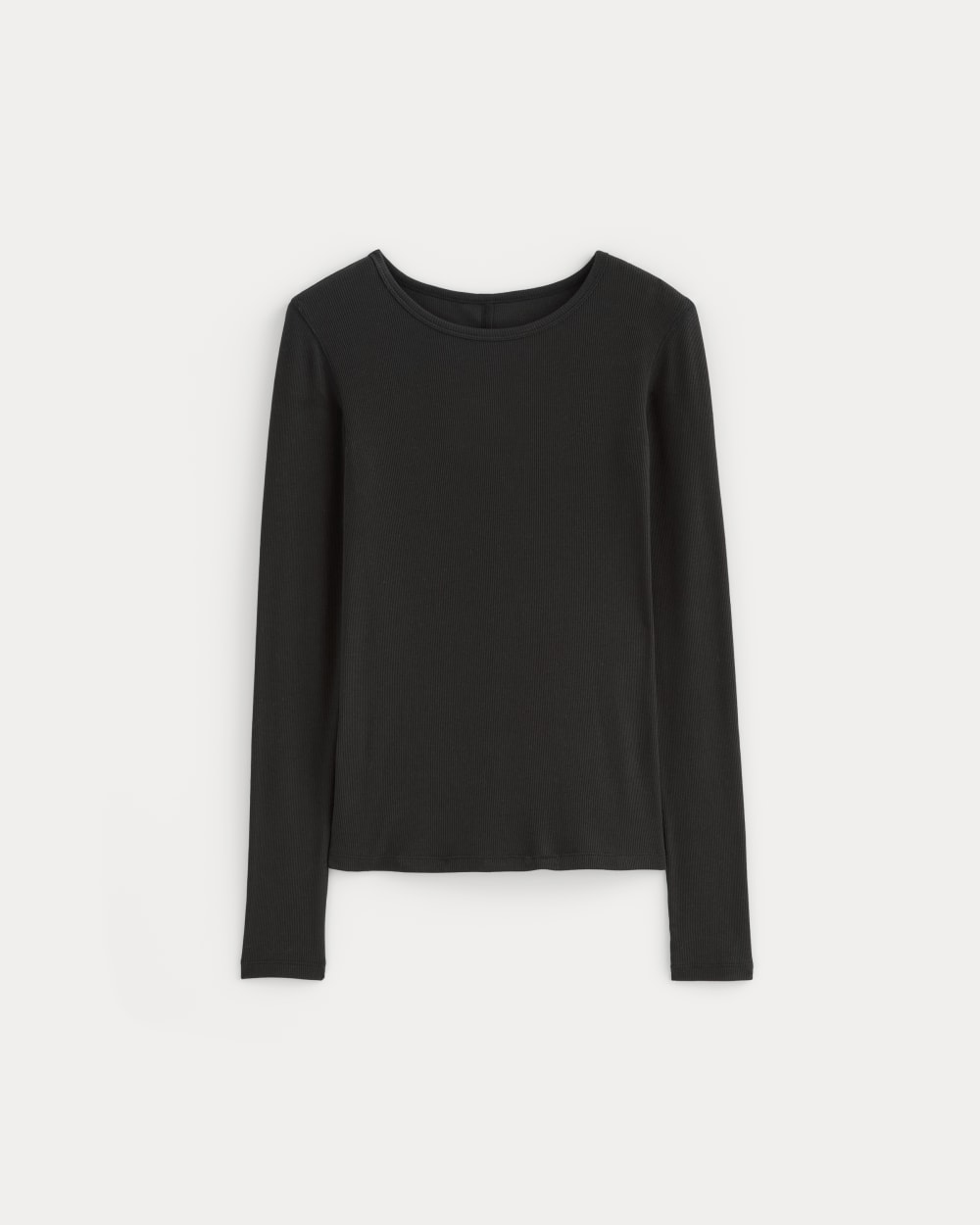The Luxe Rib Long-Sleeve Crew | Black - Image 2