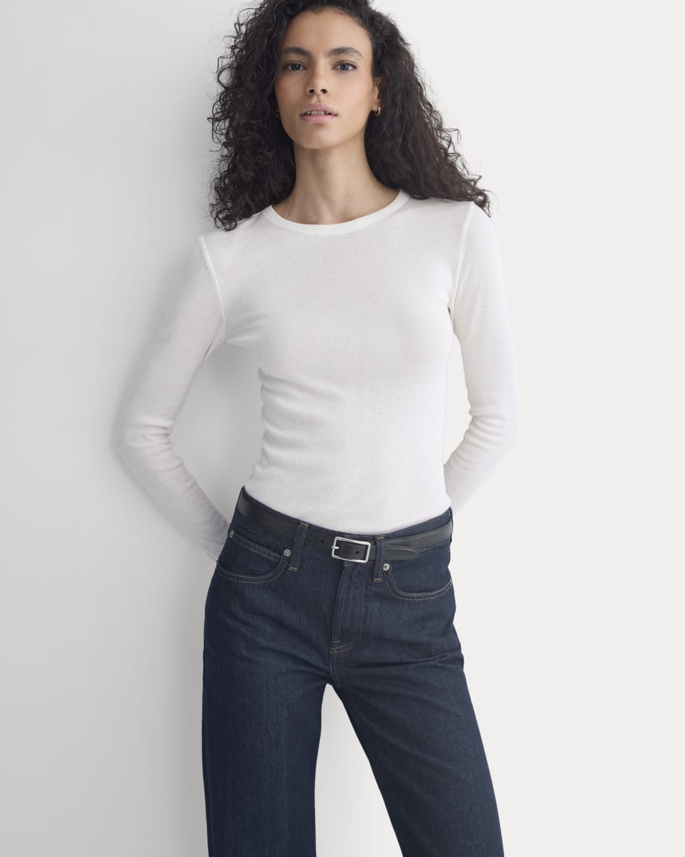 Tissue Long-Sleeve Crew | Bone - Image 5