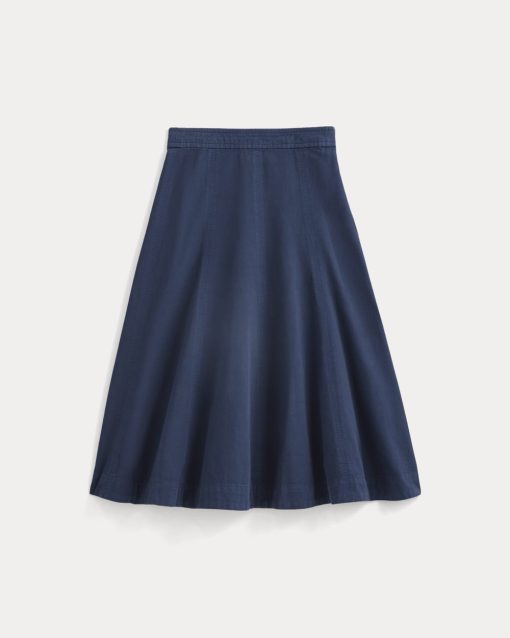 Alternative view of Seamed Midi Skirt | Navy