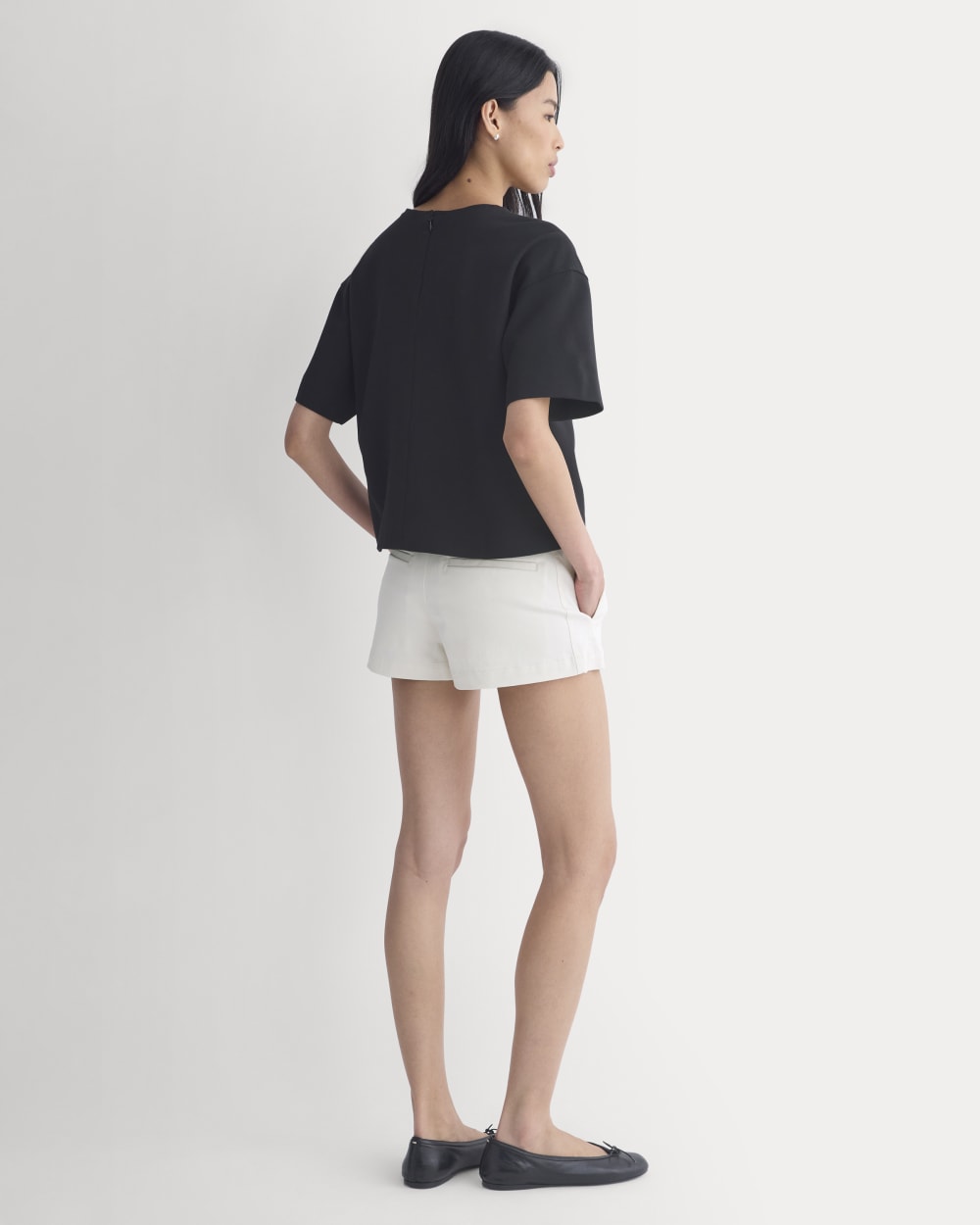 Ponte Oversized Tee | Black - Image 4