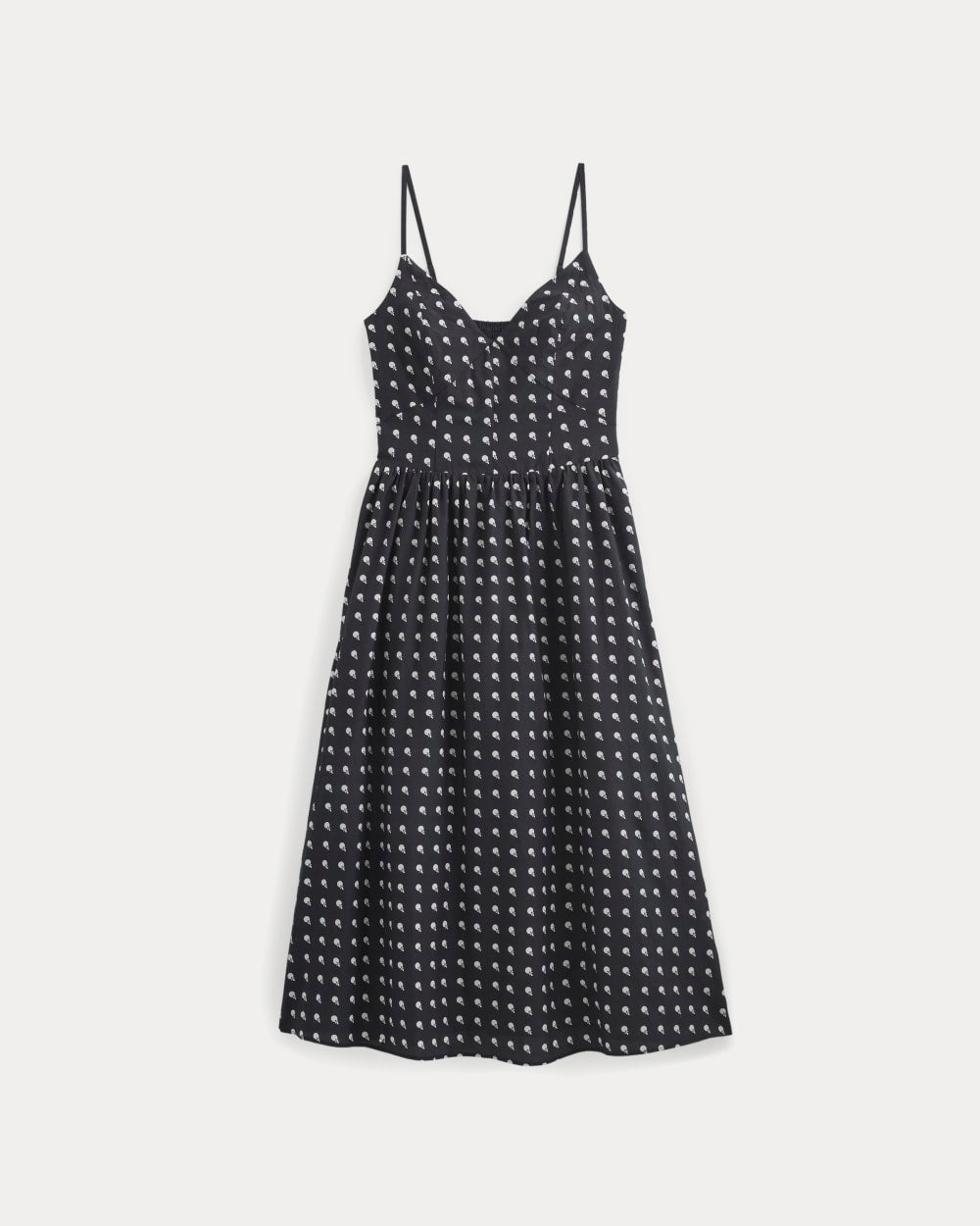 Midi Dress in Cotton Silk Voile | Black - Image 2