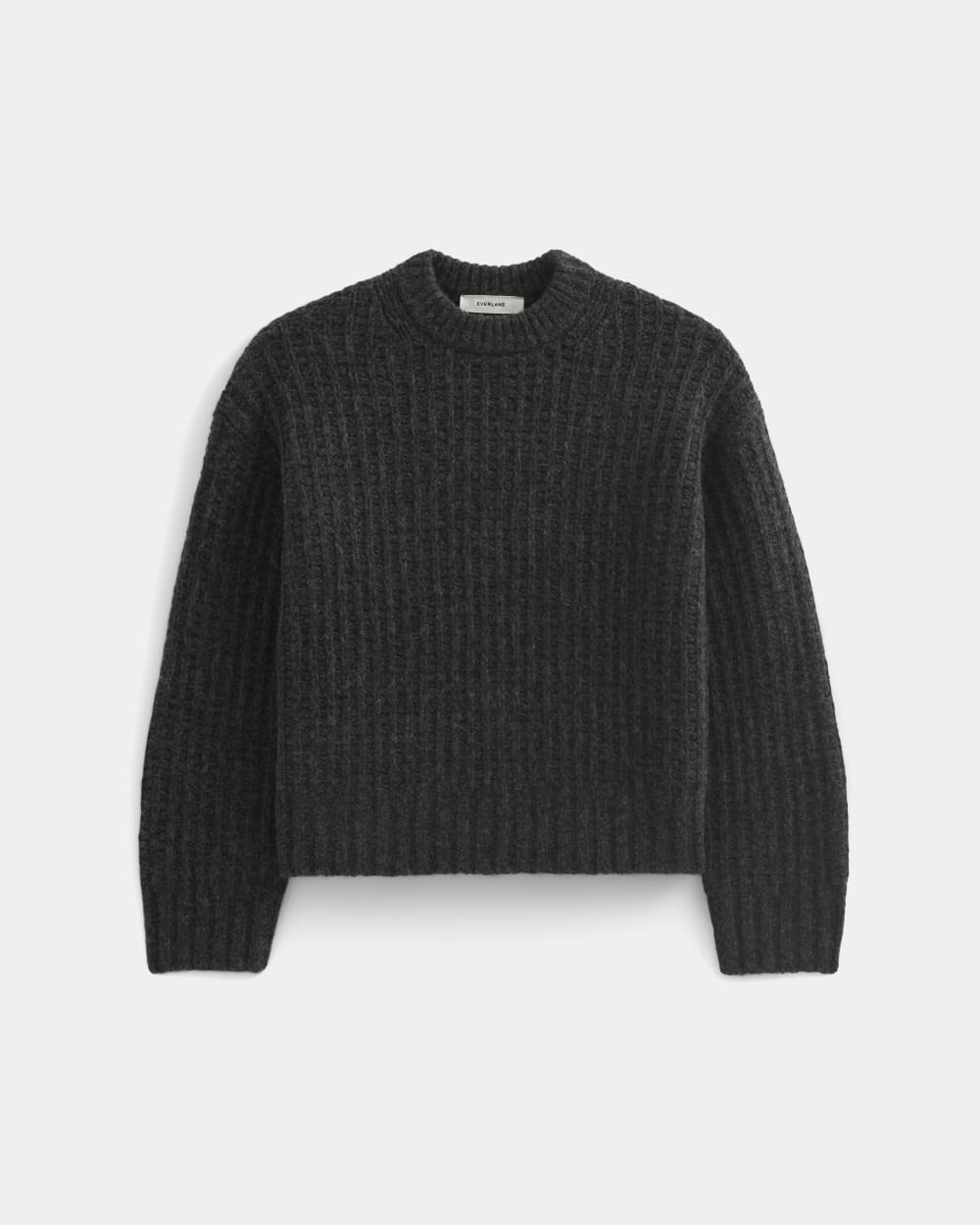 Waffle Sweater in Cloud | Heathered Soot - Image 2