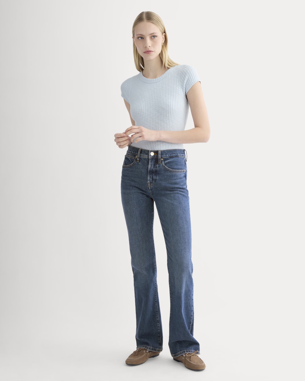 The Cozy Rib Tee | Skywriting - Image 3