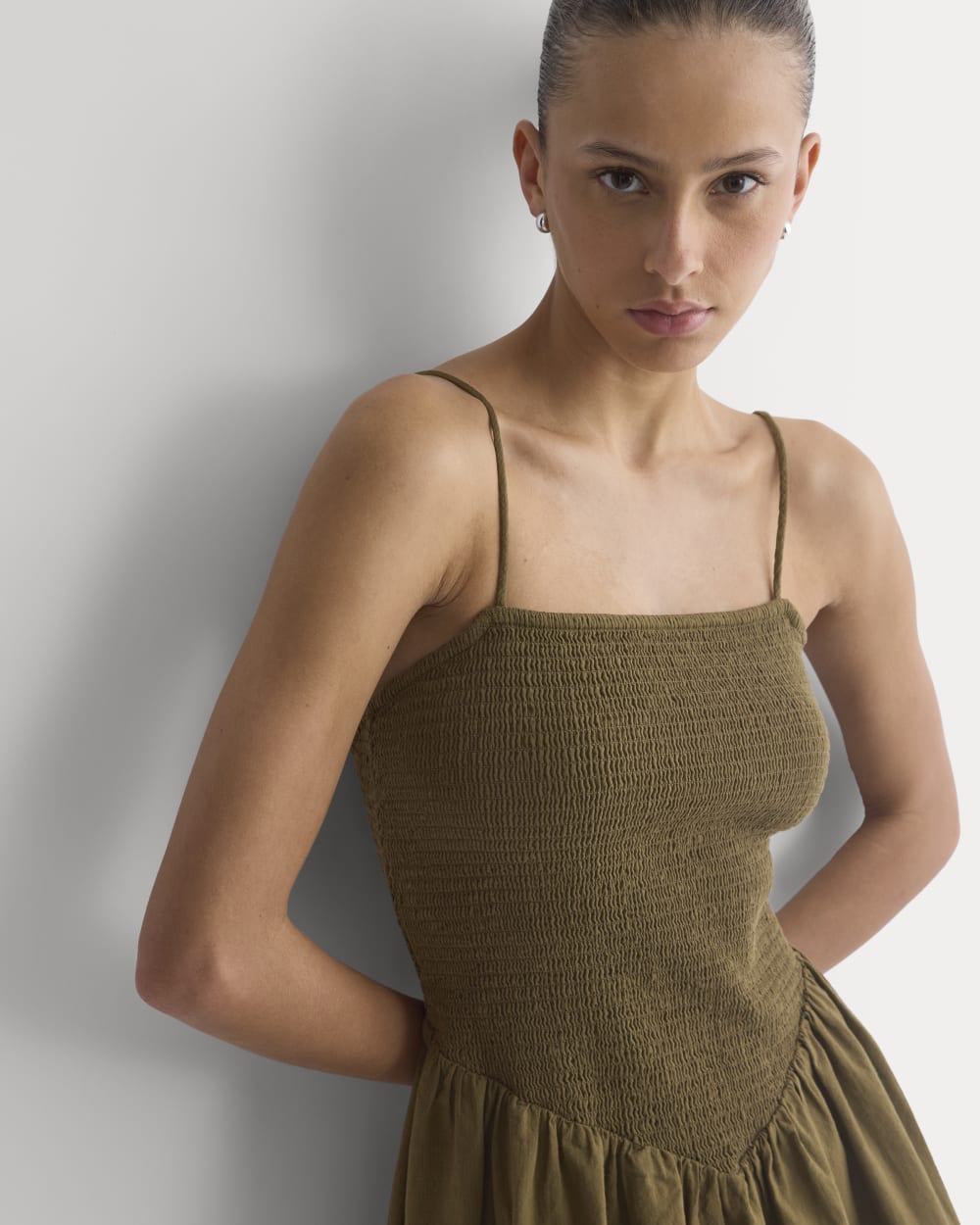 Gauze Smocked Mini Dress | Beech - Image 3