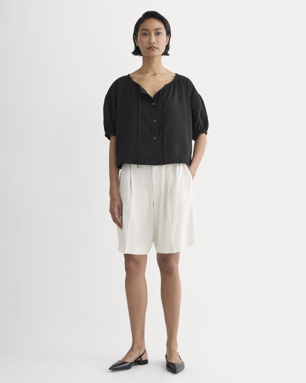 The Gauze Button-Up | Black - Image 3