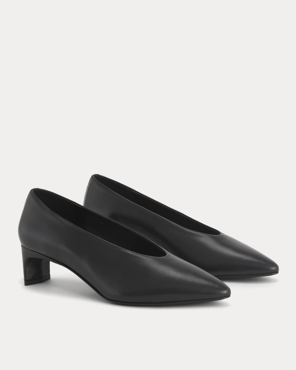 Made in Italy Almond-Toe Pump | Black Leather - Image 2