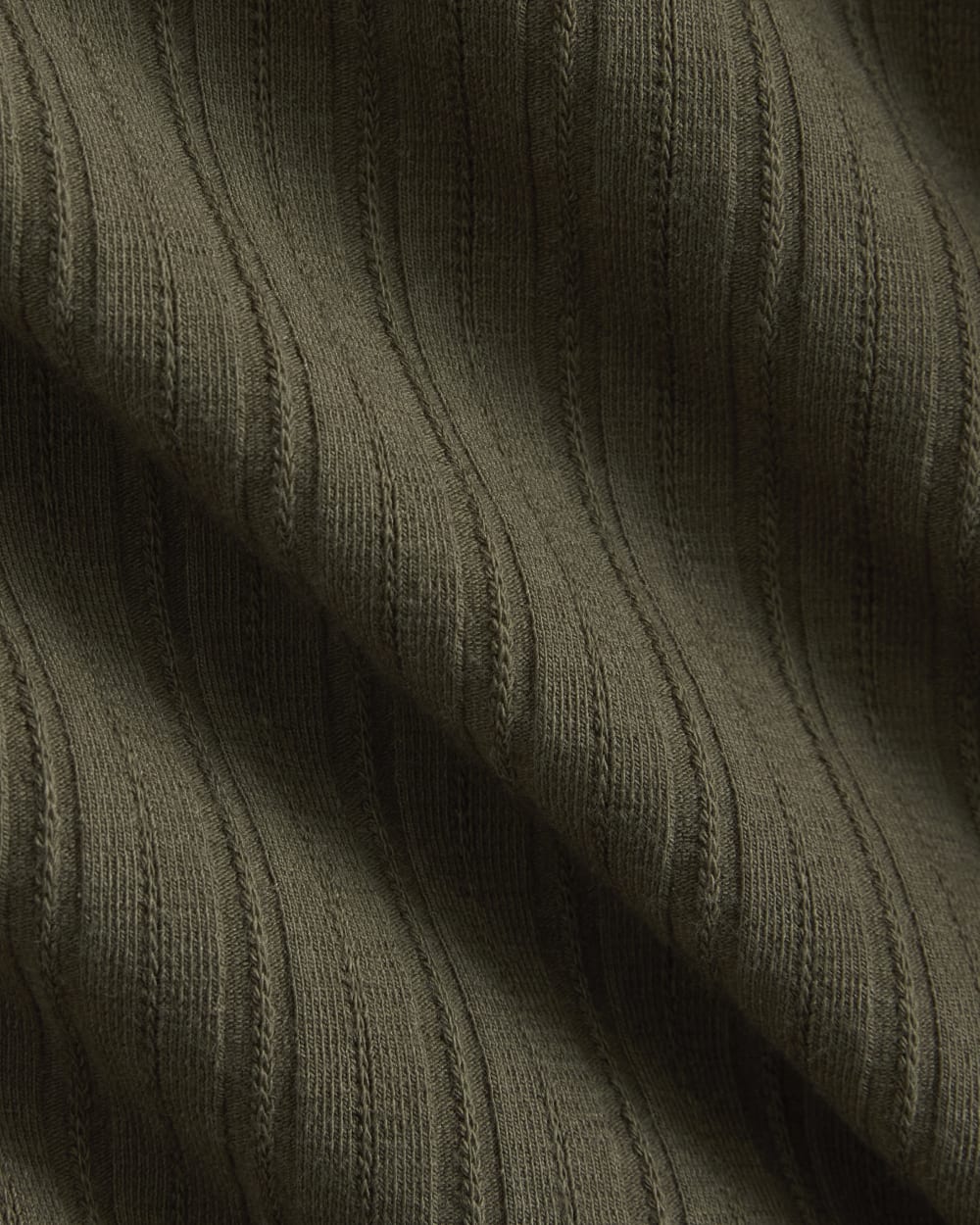 Cropped Crew in Pointelle | Olive Night - Image 6