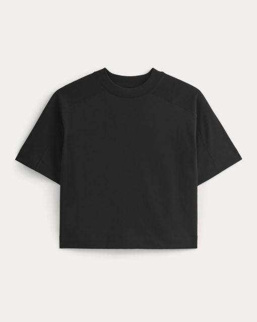 Alternative view of Oversized Seamed Tee | Black