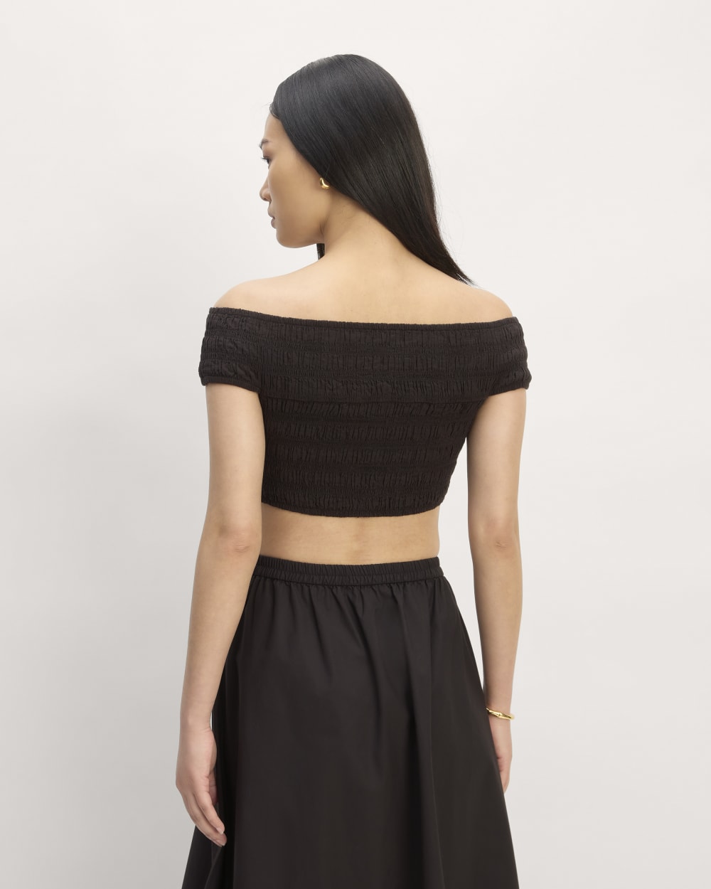 The Gauze Smock Top | Black - Image 6