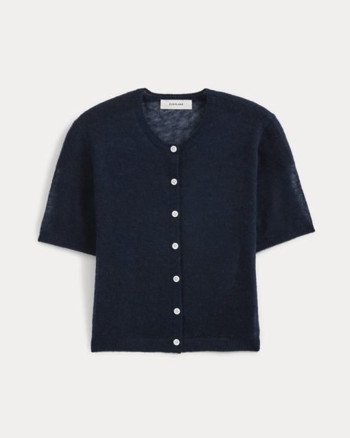 Alternative view of The Air Alpaca™ Short-Sleeve Cardigan | Navy