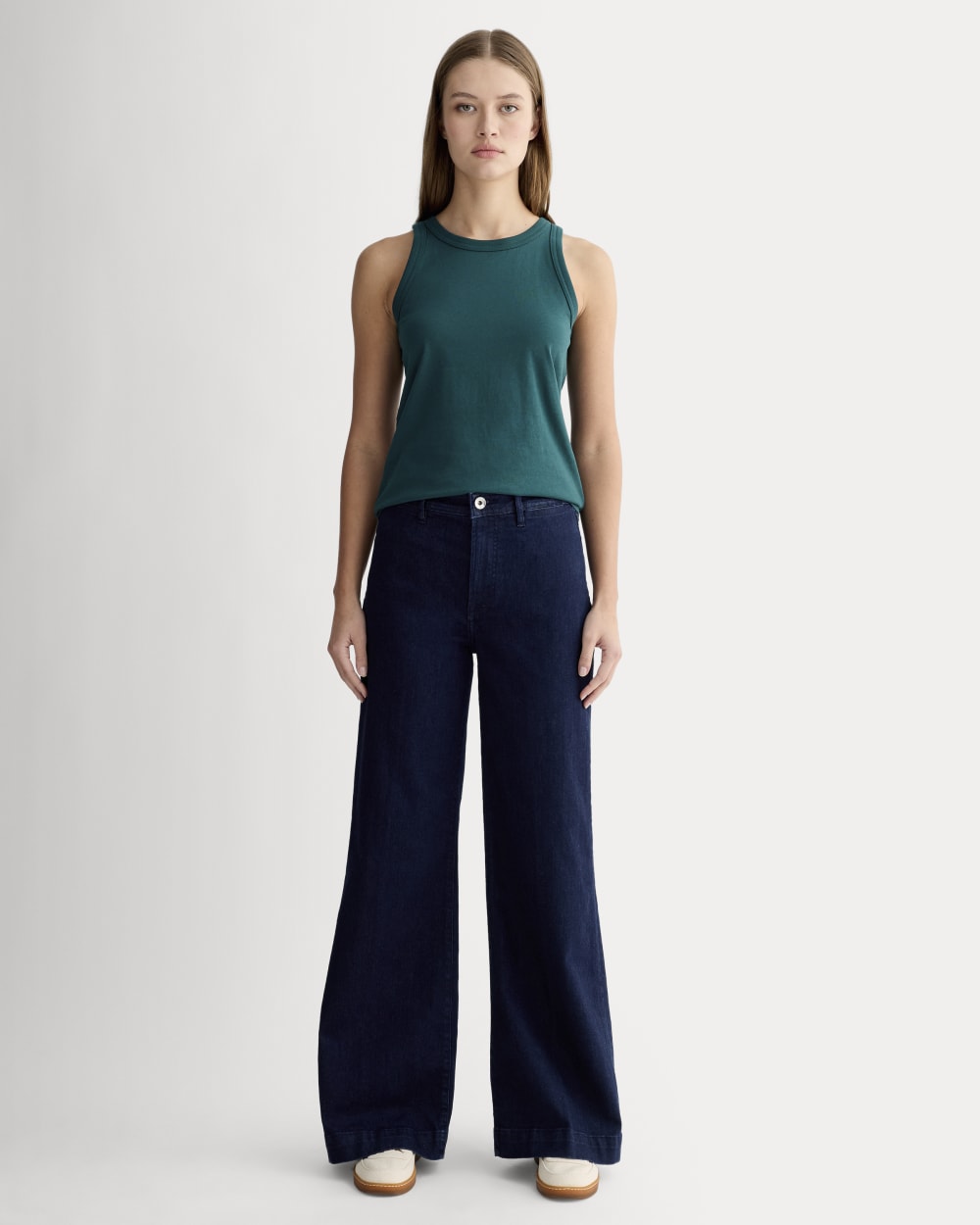 The Tank in Essential Cotton | Dark Sea - Image 3