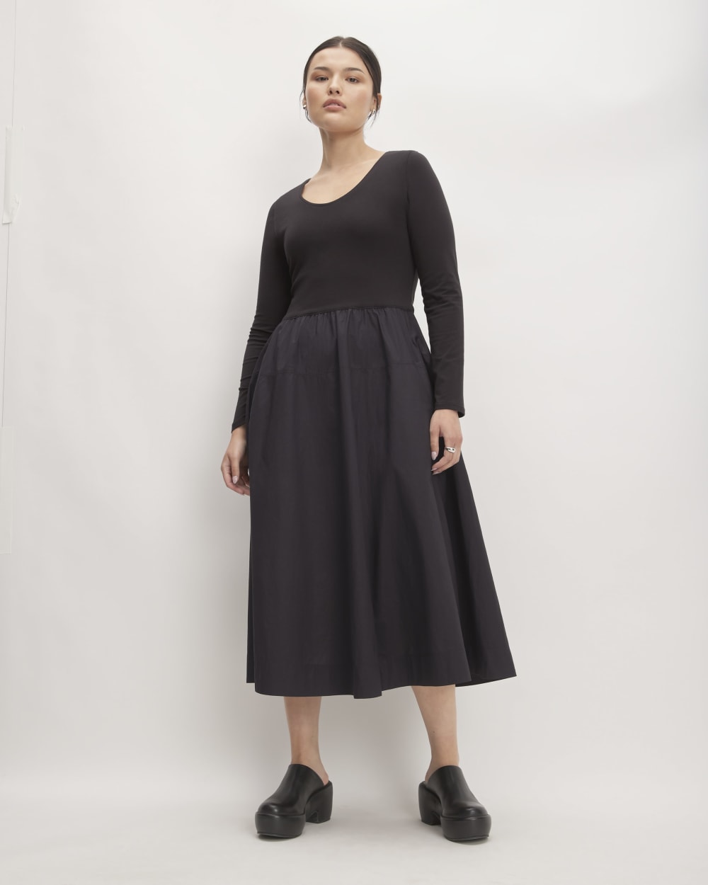 The Long-Sleeve Riviera Dress | Black