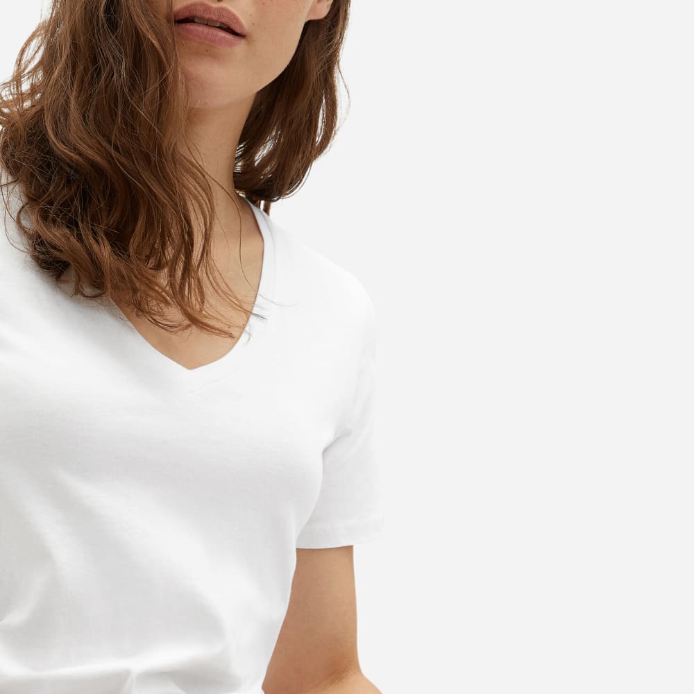 The Organic Cotton V-Neck | White - Image 2