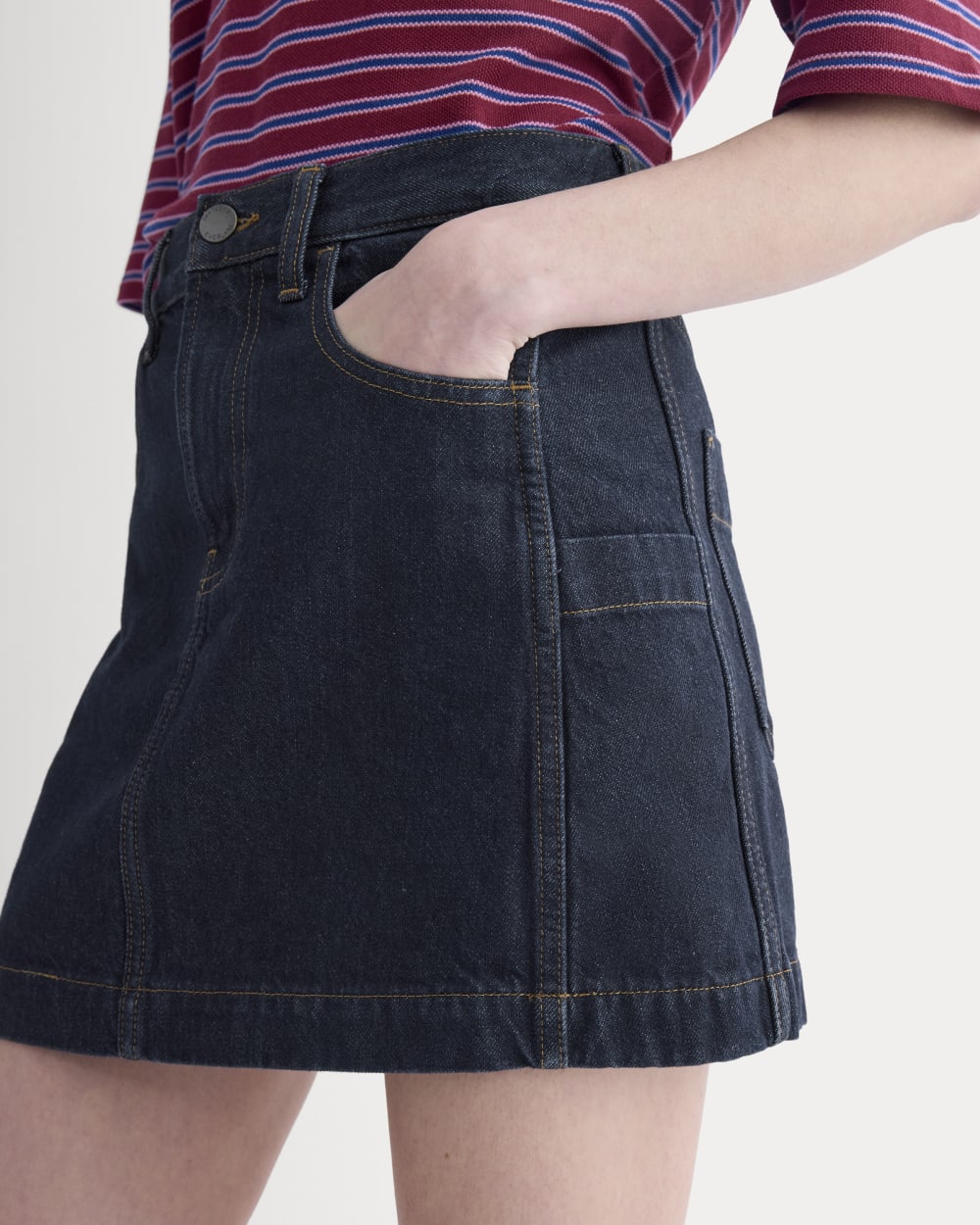 Denim Utility Mini Skirt | Tungsten Rinse - Image 5