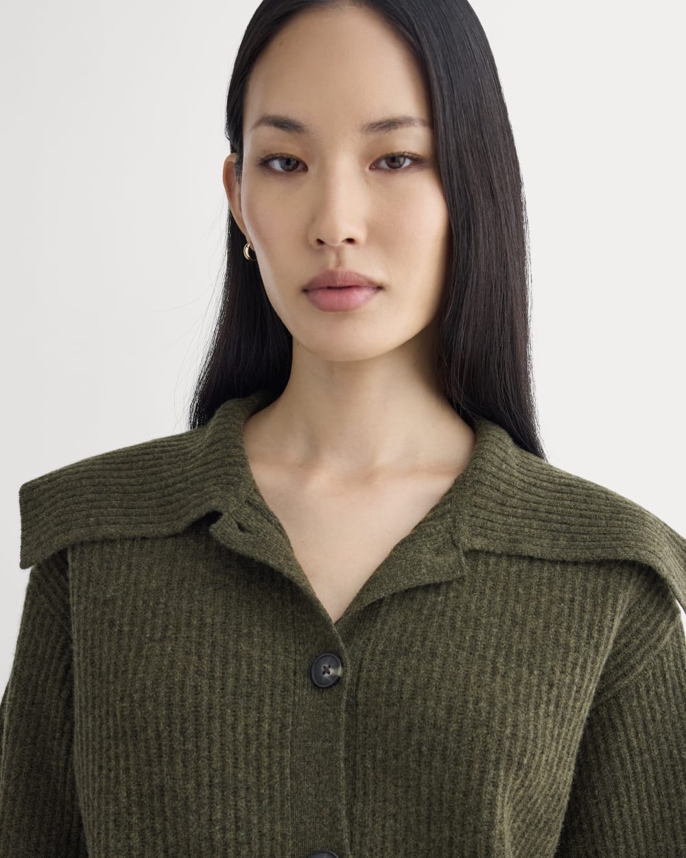Fisherman Cardigan in Wool Cashmere | Heather Beech - Image 4