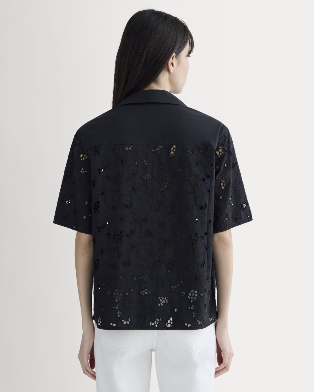 The Eyelet Camp Shirt | Black - Image 5