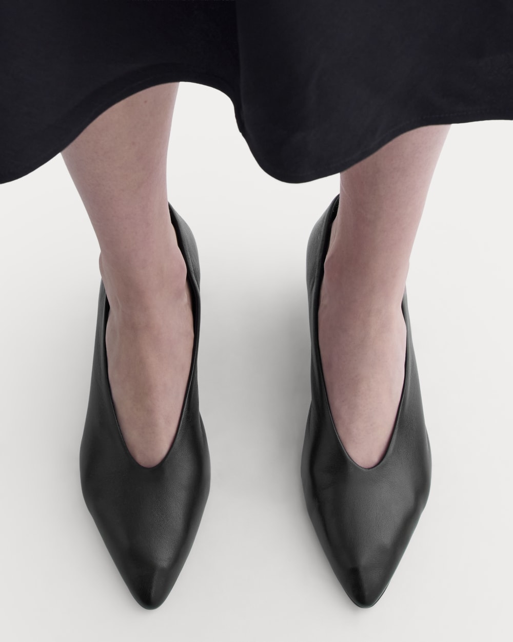 Made in Italy Almond-Toe Pump | Black Leather - Image 4