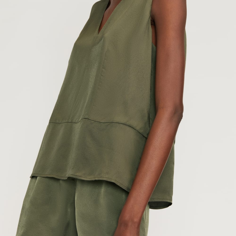 The Satin V-Neck Top | Kalamata - Image 5