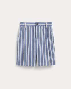Alternative view of The Pleated Chino Short | Dutch Blue / Natural