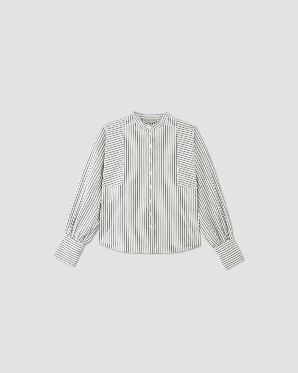 The Oversized Raglan Shirt | Bone/Navy - Image 2
