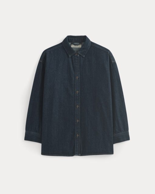 Alternative view of The Oversized Denim Shirt | Tungsten Rinse