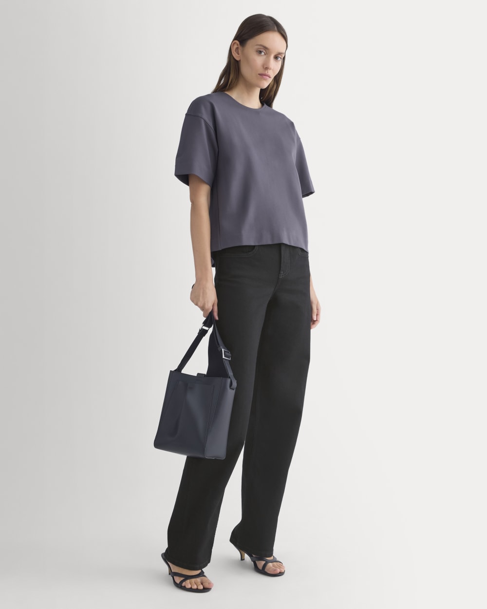 Ponte Oversized Tee | Graphite - Image 3