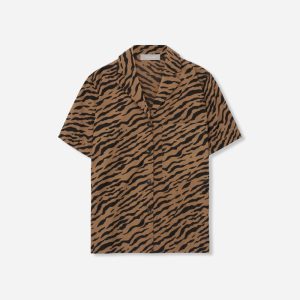 Alternative view of The Poplin Shirt | Tiger Stripe Toasted Coconut