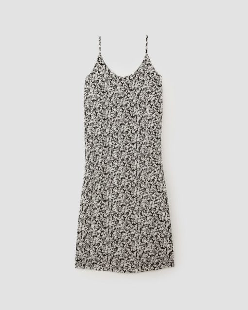 Alternative view of The Summer Slip Dress | Black / Bone Mini Floral