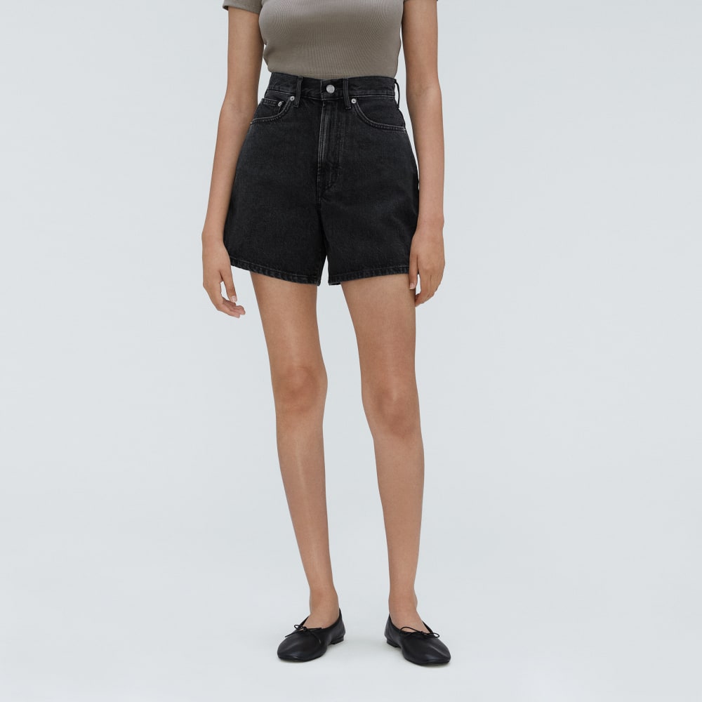 The A-Line Denim Short | Storm Black - Image 3