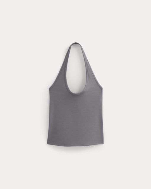 Alternative view of Halter Tank | Charcoal Grey