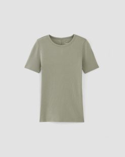 Alternative view of The Luxe Rib Crew | Sage Green