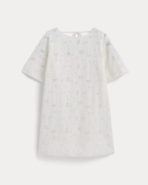 Alternative view of The Eyelet Mini Shift Dress | Bone