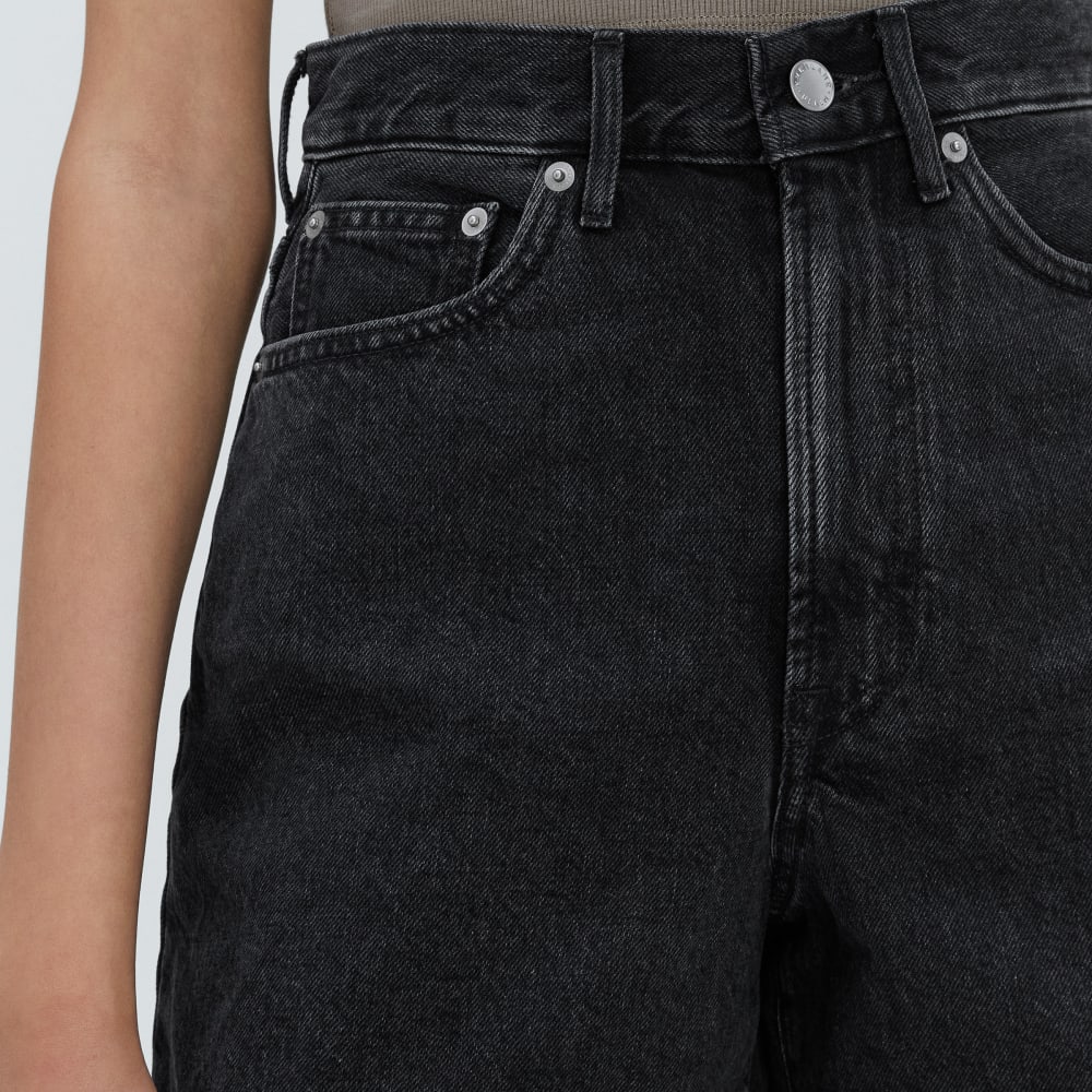 The A-Line Denim Short | Storm Black - Image 5