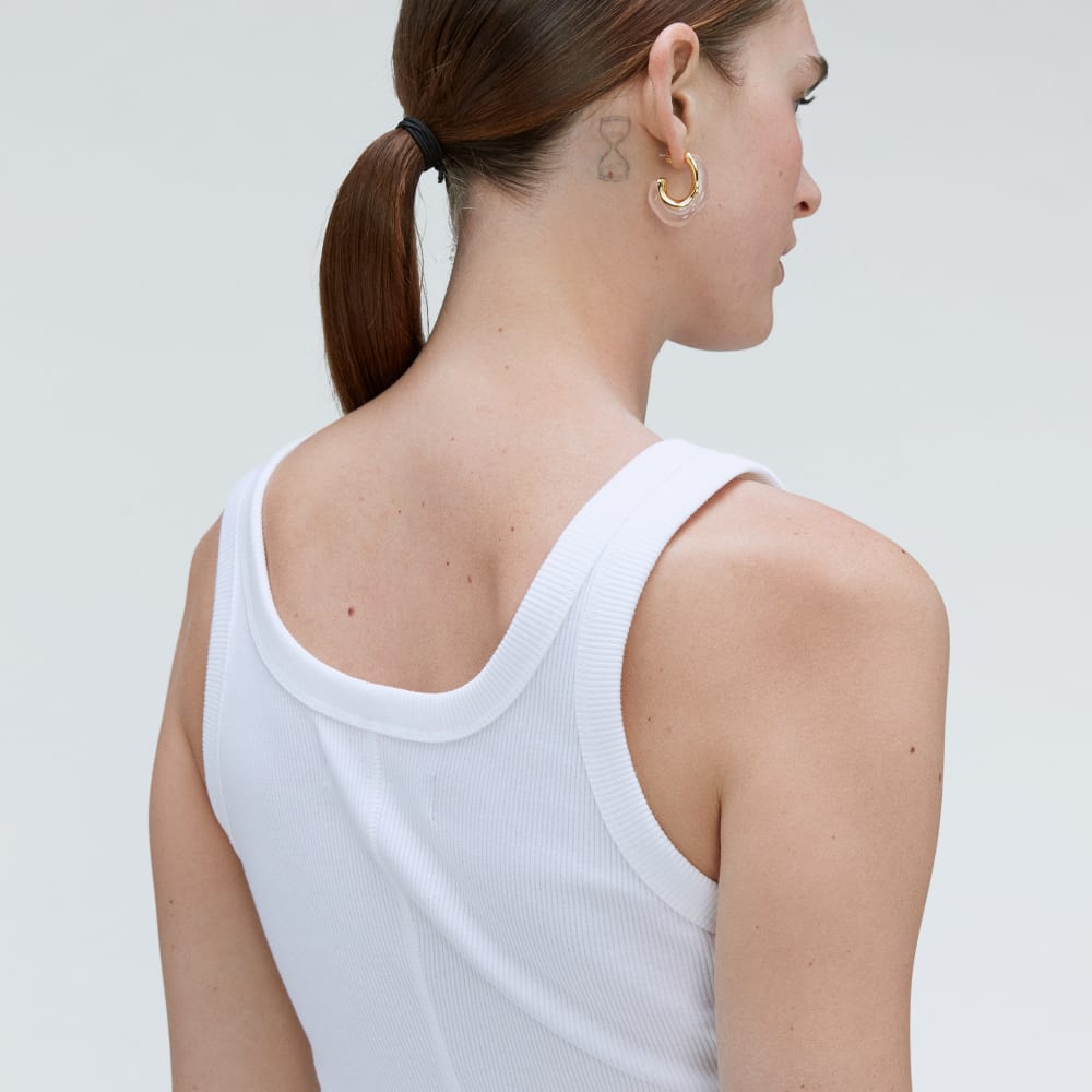 The '90s Rib Dress | White - Image 6