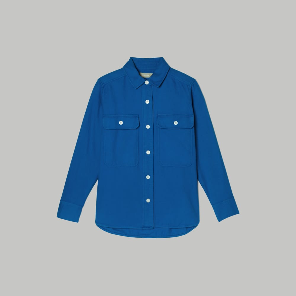 The Classic Cotton Flannel Shirt | Lapis Blue - Image 2