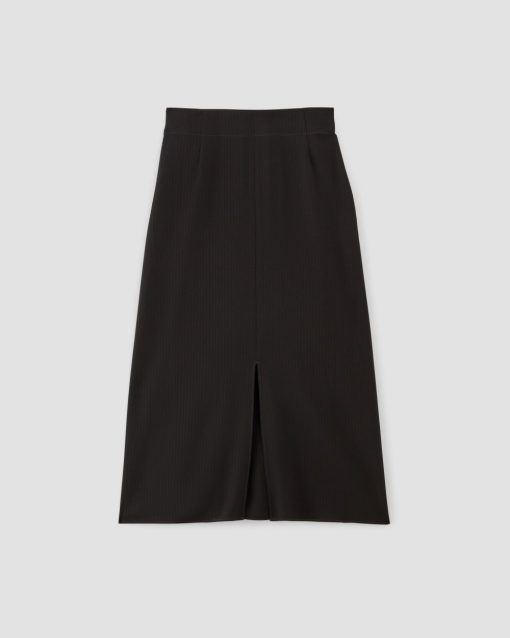 Alternative view of The Mini Jacquard Stripe Slip Skirt | Black
