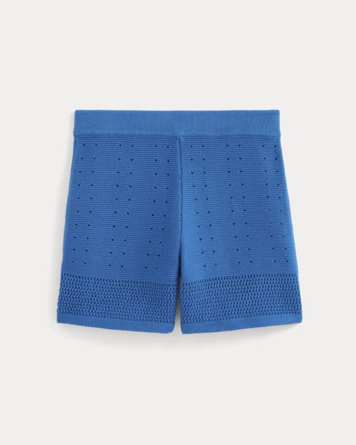 Alternative view of Open-Knit Short in Everyday Cotton | Imperial Blue